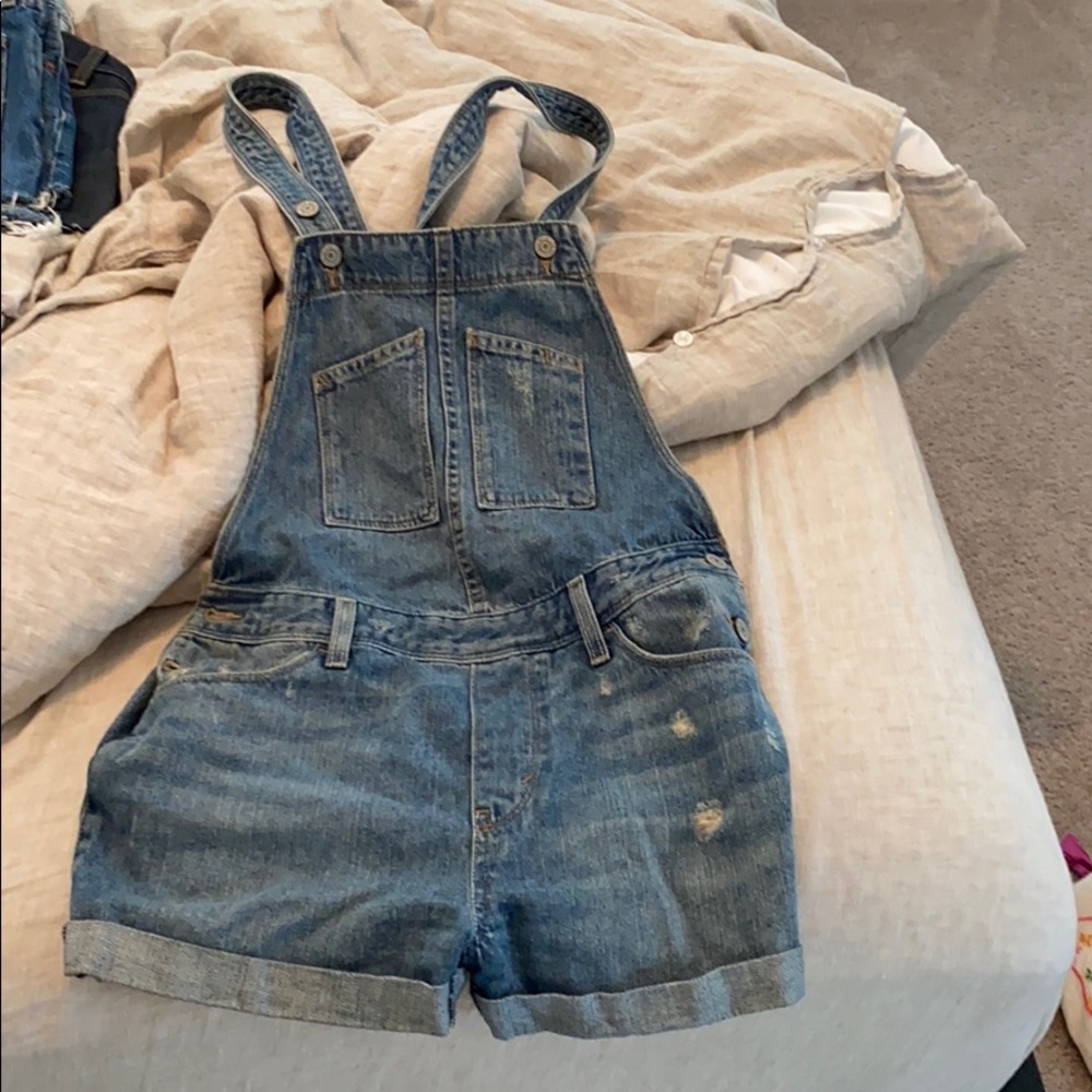 Jean overall shorts